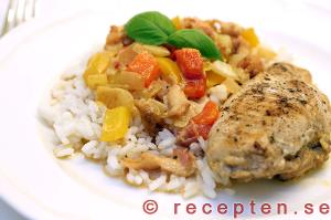 Recept på paprikakyckling Paprikakyckling