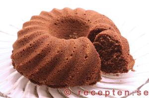 Sockerkaka med choklad och kaffe, gott recept. Chokladsockerkaka