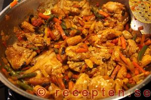 Kycklingwok steg 4