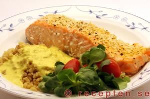 recept på helstekt laxfilé med kokos laxfilé recept