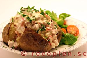 Bakad potatis med skinkröra  steg 7