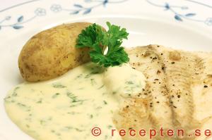 Recept på rödspätta med persiljesås Rödspätta med persiljesås
