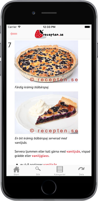 iPhone app recepten.se