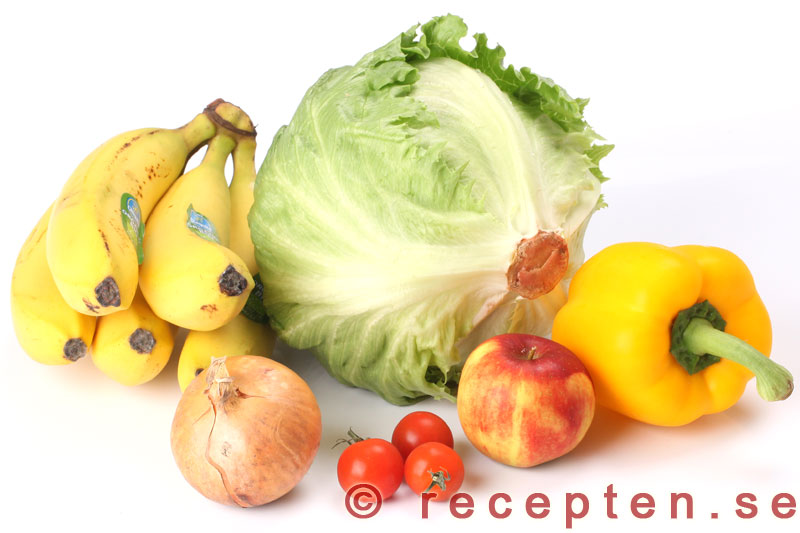 Grönsaker och frukt är vegetariskt grönsaker