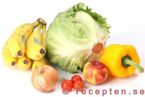 Grönsaker och frukt är vegetariskt grönsaker