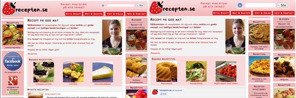ny layout recepten.se