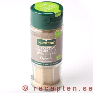 Vitpeppar, malen ekologisk vitpeppar
