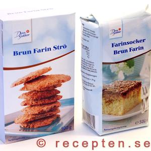 Farinsocker och Brun Farin Strö farinsocker