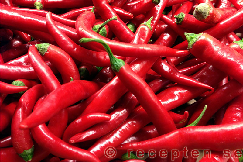 Röd spansk peppar. röd spansk peppar