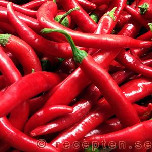 Röd spansk peppar. röd spansk peppar