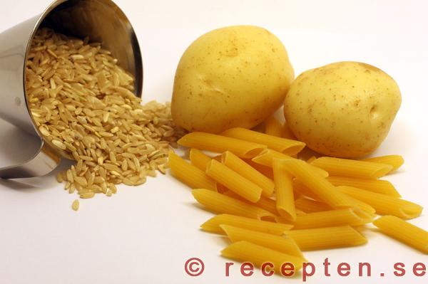 Ris, potatis och pasta