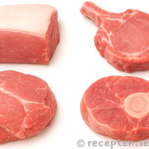 Fläskkött styckdelar