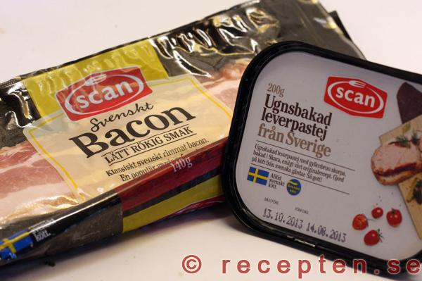 bacon och leverpastej