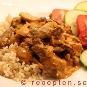 GI-recept biff stroganoff