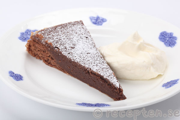Mycket god kladdkaka, lagom kladdig! kladdkaka