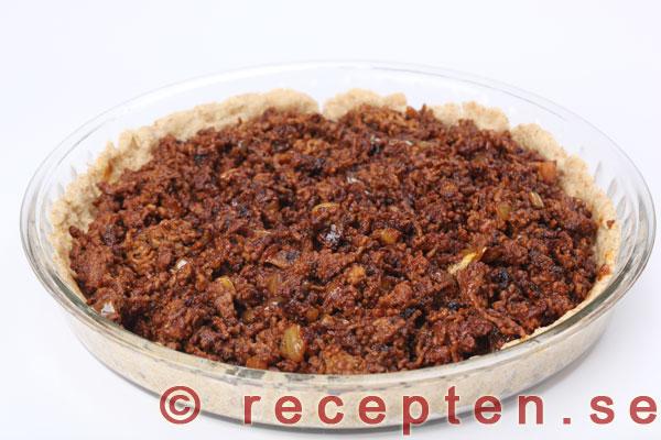Taco Röra Tacopaj - Tacokryddad köttfärspaj - Recept