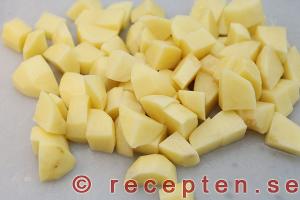 potatis i mindre bitar