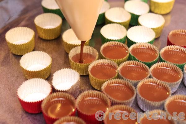 fyll ischokladformarna