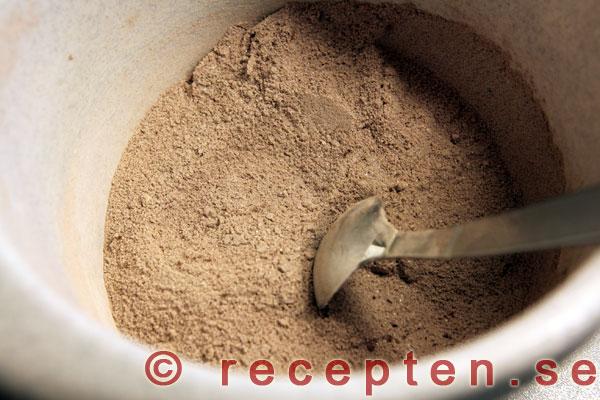 torra ingredienser blandade