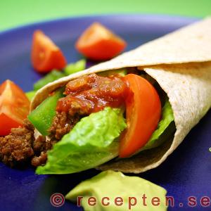 wraps med tacoskryddad fär wraps