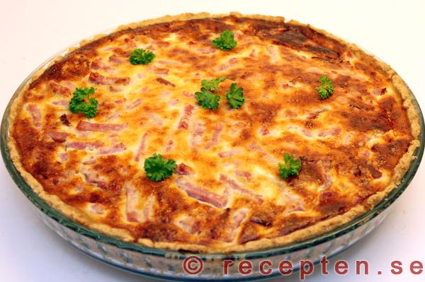 Recept ost- och skinkpaj ostpaj med skinka