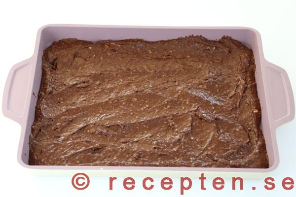 brownies-smeten i formen