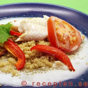 Fisk i kokossås Torskfilé i kokossås
