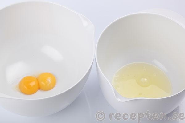 äggulor och äggvitor