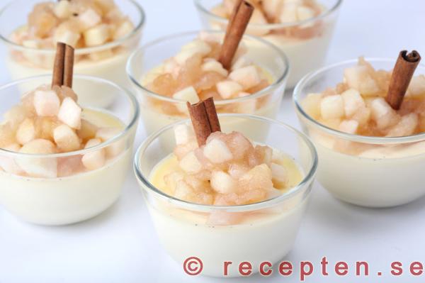 pannacotta med äpple