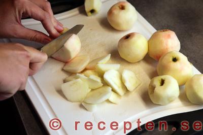 instruktion steg 1.2 äppelkräm